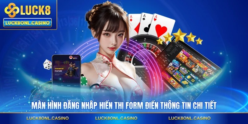 Màn hình đăng nhập hiển thị form điền thông tin chi tiết